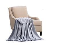 STGAO Couverture Douillette 80 x 160 cm Doux en Peluche Couverture en Flanelle Douce et Moelleuse pour Chambre Sofa Lit Fauteuil, Gris Clair