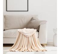 STGAO Couverture Douillette 90 x 200 cm Douce et Respirante Couverture Coton Douce et Moelleuse pour Printemps, Été, Automne et Hiver, Beige