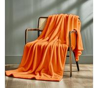 STGAO Couverture Flanelle 160 x 260 cm Légère et Confortableen Couverture de Canapé Personnalisation du Support pour Printemps, Été, Automne et Hiver., Orange