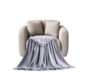 STGAO Couverture Jetée de Canapé 100 x 200 cm Doux en Peluche Couverture Coton Chaud, Léger pour Printemps, Été, Automne et Hiver, Gris Clair