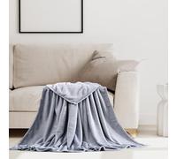 STGAO Couverture Jetée de Canapé 90 x 150 cm Utilisable des Deux Côtés Couverture Coton Légère et Confortableen pour Printemps, Été, Automne et Hiver, Gris Clair