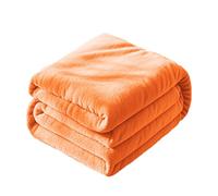 STGAO Couverture Lit 2 Personnes 190 x 300 cm Utilisable des Deux Côtés Couverture Chaude de Canapé Personnalisation du Support pour Maman, Femmes et Petites Amies, Orange