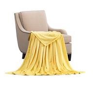 STGAO Couverture Lit 2 Personnes 90 x 190 cm Anti-Boulochage Couvre Lit Chaud, Léger pour Printemps, Été, Automne et Hiver, Jaune