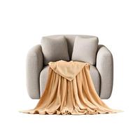 STGAO Couverture Lit 2 Personnes 90 x 200 cm Douce et Respirante Couverture Flanelle Légère et Confortableen pour Printemps, Été, Automne et Hiver, Kaki