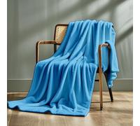 STGAO Couverture Polaire 110 x 140 cm Douce et Respirante Chaud Couverture Moelleuse Personnalisation du Support pour Lit Canapé Couverture Décontractée Couvre-Lit, Bleu
