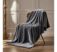 STGAO Couverture Polaire 130 x 130 cm Améliorer Le Sommeil Plaid Canapé Grande Personnalisation du Support pour Lit Canapé Couverture Décontractée Couvre-Lit, Gris Foncé