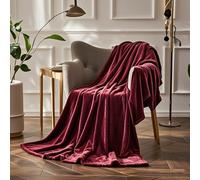 STGAO Couverture Polaire 150 x 170 cm Haute Qualité Peluche Chaud Couverture de Vie et de Câlin Personnalisation du Support pour Lit Canapé Couverture Décontractée Couvre-Lit, Vin Rouge
