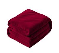 STGAO Couvertures et Plaids 90 x 170 cm Légère et Confortableen Couverture Chaude de Canapé Personnalisation du Support pour Chambre Sofa Lit Fauteuil, Vin Rouge