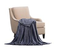 STGAO Plaid Canapé 100 x 220 cm Doux en Peluche Couvre Lit Légère et Confortableen pour Chambre Sofa Lit Fauteuil, Gris Foncé