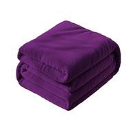 STGAO Plaid Polaire 90 x 190 cm Utilisable des Deux Côtés Chaud Couverture Moelleuse Personnalisation du Support pour Maison, Canapé, Chaise, Lit, Voyages, Violet Foncé
