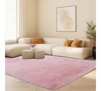 STGAO Salon Shaggy Descente de Lit 115 x 300 cm Antidérapant Tapis Salon à Poils Longs Pas de Perte de Cheveux pour Salon, Chambre à Coucher, Filles, Garçons, Rose