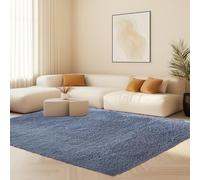 STGAO Salon Shaggy Descente de Lit 95 x 130 cm Antidérapant et Lavable Tapis de Sol Grand Pas de Perte de Cheveux pour Décor à La Maison de La Chambre à Coucher, Gris