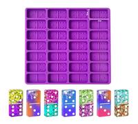Stgbcst Moules en résine pour dominos personnalisés, pour les moules en résine, pour les moules en résine, les accessoires de bricolage de dominos (violet)