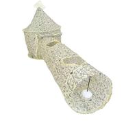 STGBCST Tunnel pour chat avec balle de jeu - Tunnel interactif pour chat - Pliable - 140 x 64 cm - Tunnel de jeu pour chien - Tunnel d'éveil pour chat avec balle de jeu (style 2)