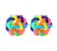 Stgfyxgs 2 Pièces Balle Caoutchouc Jouet Animal Ludique Sonores Appropriée pour Chewing Interaction Entre Animaux Utilisation en Parc Maison, 7CM