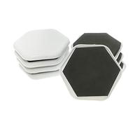 Stgfyxgs 8 Pièces Patins de Meubles Glisseurs de Mobilier Coussinets Réutilisables Tapis Plastique EVA Imperméables Adaptés Aux Chambres Bureaux Salons Déménag, Hex Blanc 7.5cm