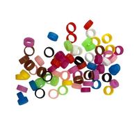 Stgfyxgs Bagues D'identification pour Oiseaux, Couleurs Aléatoires, Anneaux en Silicone Souple pour Poules, Pigeons et Pivoines, Style A