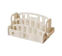 Stgfyxgs Bibliothèque pour Enfants Meuble Rangement Livres et Jouets à Trois Étages Support Stable Polypropylène avec Finition Lisse Adaptée pour Chambre Enfan, Blanc