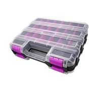 Stgfyxgs Boîte de Rangement pour Petites Pièces, Boîte de Pêche à La Mouche avec Couvercle Transparent, Boîte à Outils pour Noix, Bijoux, Accessoires de Pêche, Violet