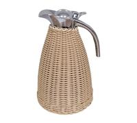 Stgfyxgs Carafe Thermique Cafetière Pot Isotherme Distributeur Acier Inoxydable Système Fermeture Étanche Adapté pour Hôtel Restaurant 1.5L, Naturel