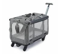 Stgfyxgs Chariot de Transport Animal avec Roues Multiples Bandoulière Optionnelle Structure Robuste et Panneaux Respirants pour Longue Distance Rendezvous Vétérinaire