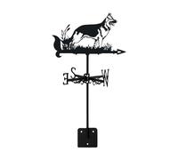 Stgfyxgs Chien Extérieure en Fer Installation Simple Décoration Direction du Vent Robuste Motif Animal Adaptée pour Potager Jardin Espace Extérieur