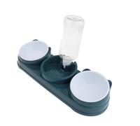 Stgfyxgs Ensemble 3 en 1 pour Chat : Gamelles, Distributeur Automatique de Nourriture, pour Aliments Secs et Humides, pour Chats surélevés pour Boire et Se NOU, Bleu