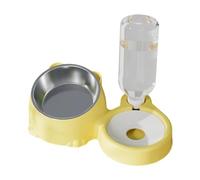 Stgfyxgs Gamelles Doubles pour Chats, Gamelle surélevée pour Nourrir et Boire, Gamelle pour Nourriture et Eau pour Animaux de Compagnie, Mangeoire pour Lapins, Jaune
