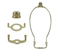 Stgfyxgs Harpe de Lampe - Comprend Une Harpe, Une Base, Un Embout Sphérique et Un Accessoire de Douille, Doré 10.5x20.3cm