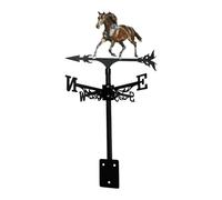 Stgfyxgs Indicateur de Direction du Vent en Métal en Forme de Cheval pour Toitures, Décoration de Jardin en Fer Forgé, Style C
