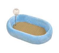 Stgfyxgs Jouet Interactif pour Chatons, Panier pour Chat, Salon de Jeu et de Chasse, Nid, Fournitures pour Animaux, Jouet D'entraînement, Griffoir Ovale Po, Bleu