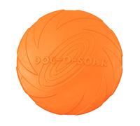 Stgfyxgs Jouet Interactif pour Chien Disque Volant Jouet Éducatif Caoutchouc Souple sans Substances Nocives Masse Les Gencives Nettoie Les Dents Adapté à L'Usa, Orange 15cm
