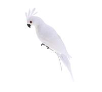 Stgfyxgs Lot de 2 Perroquets Aras Artificiels à Plumes, Verts et Rouges, pour La Décoration de La Maison et du Jardin, Blanc