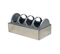 Stgfyxgs Mangeoire Poules Râtelier Trogne Bac Nourrisseur en Acier Inoxydable Structure Robuste Pliés Finition Brossée Convient aux Poulaillers Basses-Cours Exploitations Agricoles, 20cm