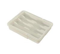 Stgfyxgs Organisateur de Couverts Tiroir Plateau Ustensiles Bac Rangement Séparateur Polypropylène Compartiments Multiples Adapté Cuisine Chambre Bureau, Blanc
