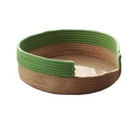 Stgfyxgs Panier en Corde Tressée pour Chat, Lit pour Chatons et Lapins, Griffoir pour Chats D'intérieur, Vert Marron