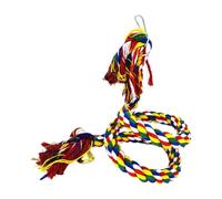 Stgfyxgs Perchoir à Oiseaux en Corde Spirale avec Clochette, Jouet élastique pour Oiseaux, Jouet à Mâcher, Jouet pour Grimper et Se, 1.5M