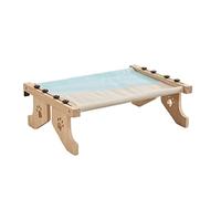 Stgfyxgs Perchoir pour Chat Hamac Fenêtre Chat Lit Monté Bois Toile Structure Solide Lavable Économique Espace Montage Simple Adapté à La Maison Fenêtre Balcon, Bleu Gris