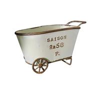 Stgfyxgs Petit Pot de Fleurs en Métal en Forme de Chariot à Deux Roues pour Balcon Ou