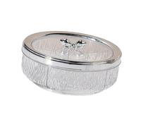 Stgfyxgs Plateau Divisé Plateau de Service à à 6 Compartiments Plateau Tournant avec Couvercles Conception Transparent Pp Adapté pour Table Basse Salo, Arc Argenté