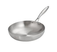 Stgfyxgs Poêle à Frire Inox Sauteuse Polyvalente Poêle de Cuisson Solide Gril Rond Multifonction pour Tous Feux avec Poignée Agréable Adaptée à La Maison Cuisi