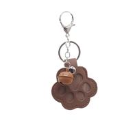 Stgfyxgs Porte-clés Commémoratif pour Animaux de Compagnie, Mignon, En Forme de Patte, En PU, Portable, Souvenir, Dessin Animé, Porte-clés, Perte D'un Chie, Brun