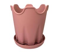 Stgfyxgs Pot de Fleurs avec Base, Bac à Plantes Pratique et Décoratif, Doté d'un Trou de Drainage, Idéal pour Le Sol Ou Une étagère de Bureau, Rose
