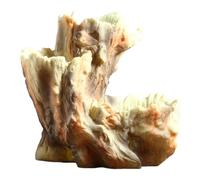 Stgfyxgs Pot de Fleurs en Bois Flotté Artificiel, Sculpture en Résine, Décoration pour Bonsaï, pour L'extérieur, Beige Rouge