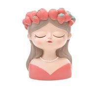 Stgfyxgs Pot de Fleurs en Résine avec Visage de Fille, Jolie Jardinière, Décoration de Table, œuvre d'art, Pot de Fleurs, Vase pour Jardin, Chambre, Bureau, Style B