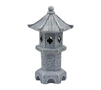 Stgfyxgs Statue Jardin Décoration Sculpture Lanternes Résine Chinoise Ornée Adaptée pour Cour Balcon Jardin Promenade Espace Extérieur, 11 x 10 x 26 cm