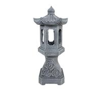 Stgfyxgs Statue Jardin Décoration Sculpture Lanternes Résine Chinoise Ornée Adaptée pour Cour Balcon Jardin Promenade Espace Extérieur, 11 x 11 x 32 cm
