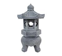 Stgfyxgs Statue Jardin Décoration Sculpture Lanternes Résine Chinoise Ornée Adaptée pour Cour Balcon Jardin Promenade Espace Extérieur, 12 x 12 x 26 cm