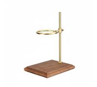 Stgfyxgs Support de Préparation de Café Station Verseuse Porte-filtre Ajustable Support de Goutteur Bois avec Patins Antidérapants pour Coulage Précis Adapté à, Noyer, Cuivre