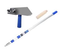 Stgfyxgs Truelle D'angle, Gabarit de Bordure En Béton, Outils de Plâtrage et de Maçonnerie, Outils de Finition de Surface, Manche En Bois, Réparation, 2 M Rod